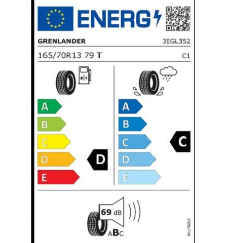 Eticheta Energetica Anvelope  165 70 R13 Grenlander Colo H01 