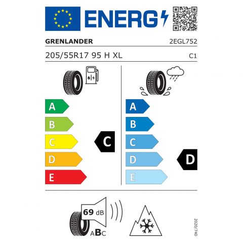 Eticheta Energetica Anvelope  205 55 R17 Grenlander Icehawke 