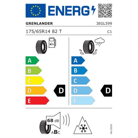 Eticheta Energetica Anvelope  175 65 R14 Grenlander Icehawke 