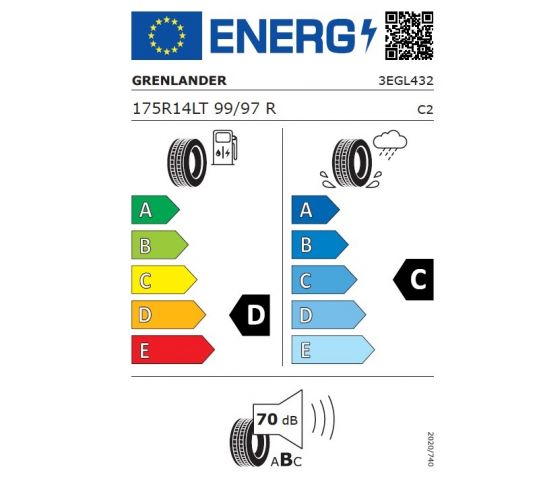 Eticheta Energetica Anvelope  175 80 R14C Grenlander L-power28 