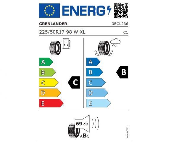Eticheta Energetica Anvelope  225 50 R17 Grenlander L-zeal 56 