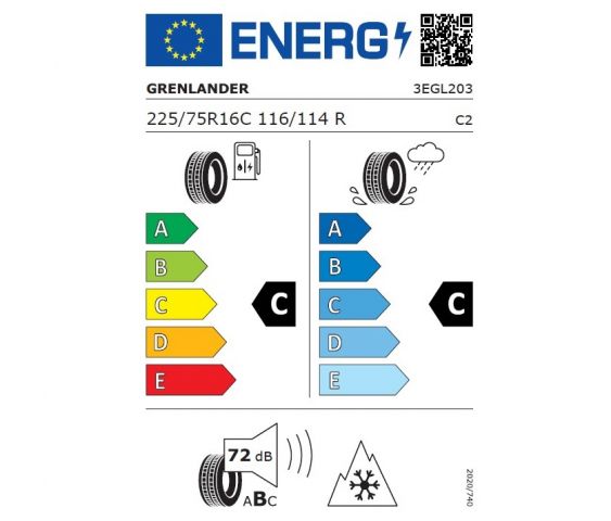 Eticheta Energetica Anvelope  225 75 R16C Grenlander Winter Gl989 