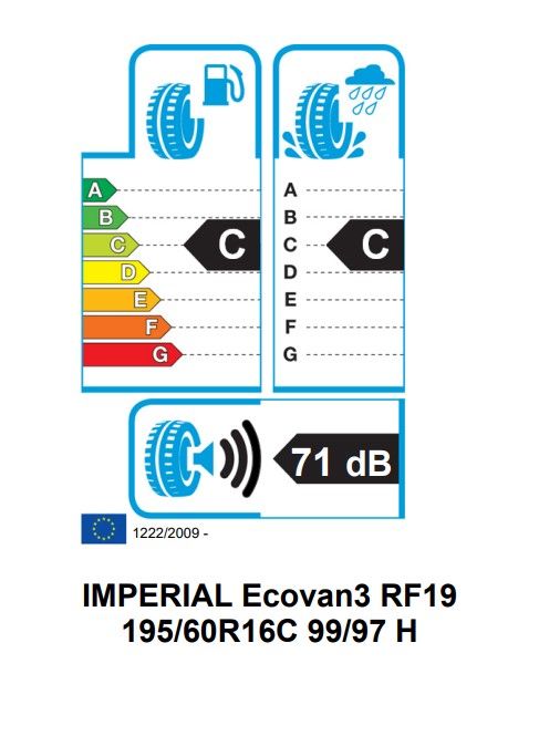 Eticheta Energetica Anvelope  195 60 R16C Imperial Ecovan 3 