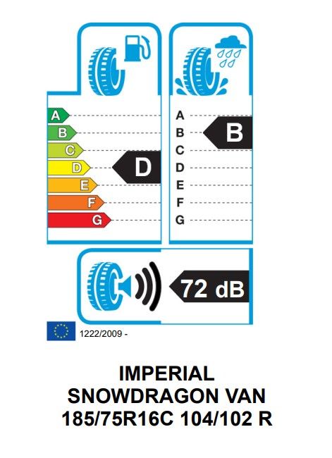 Eticheta Energetica Anvelope  185 75 R16C Imperial Snowdragon Van 