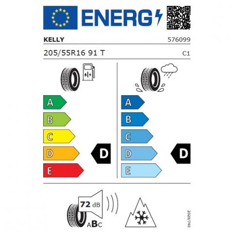 Eticheta Energetica Anvelope  205 55 R16 Kelly Winter Hp 
