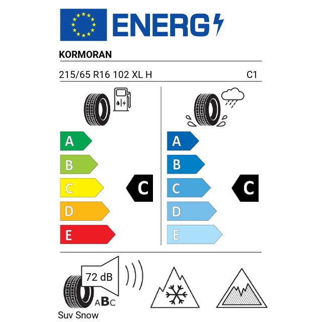 Eticheta Energetica Anvelope  215 65 R16 Kormoran Suv Snow 