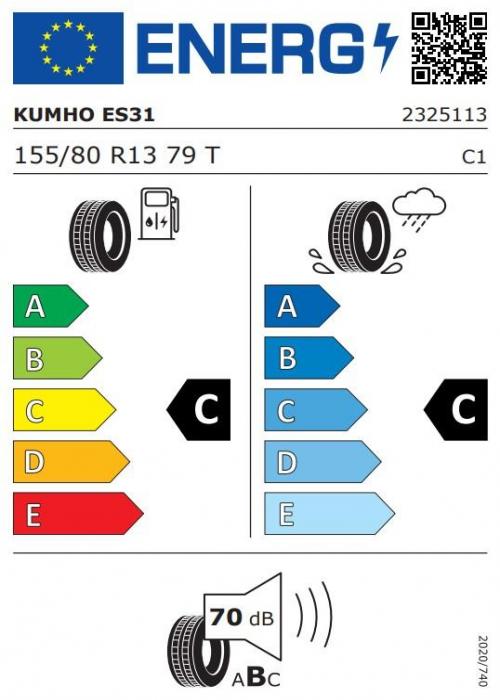 Eticheta Energetica Anvelope  155 80 R13 Kumho Es31 
