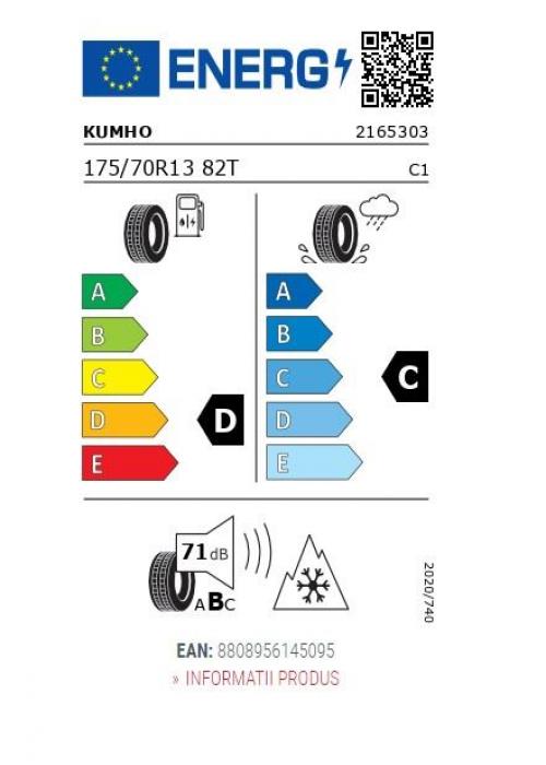 Eticheta Energetica Anvelope  175 70 R13 Kumho Ha31 