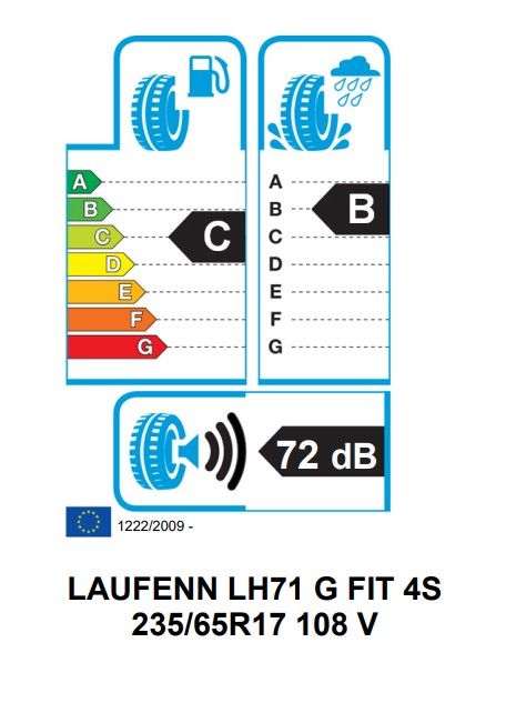 Eticheta Energetica Anvelope  235 65 R17C Laufenn G Fit 4s 