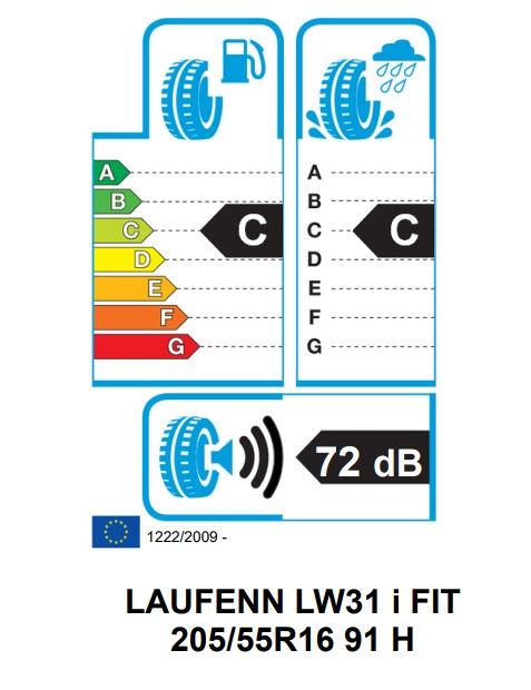 Eticheta Energetica Anvelope  205 55 R16 Laufenn I Fit+ Lw31 