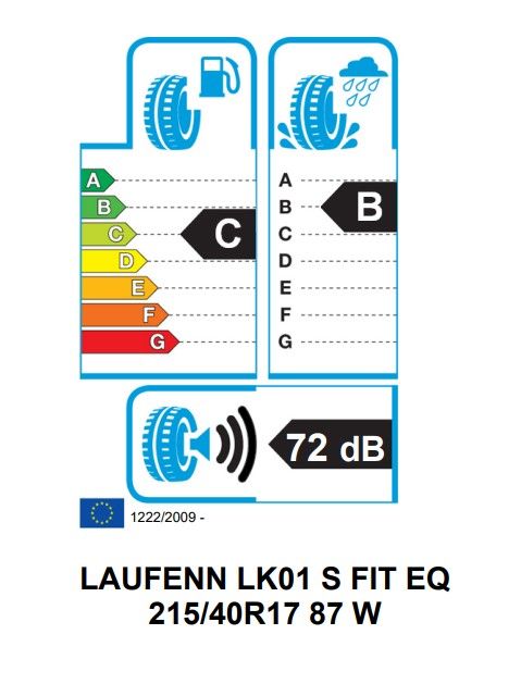 Eticheta Energetica Anvelope  215 40 R17 Laufenn S Fit Eq+ Lk01 