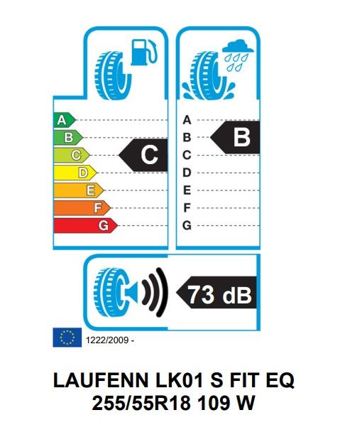 Eticheta Energetica Anvelope  255 55 R18 Laufenn S Fit Eq+ Lk01 