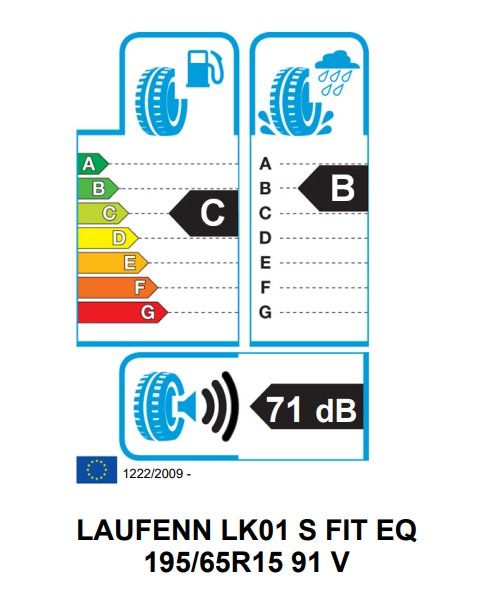 Eticheta Energetica Anvelope  195 65 R15 Laufenn S Fit Eq+ Lk01 