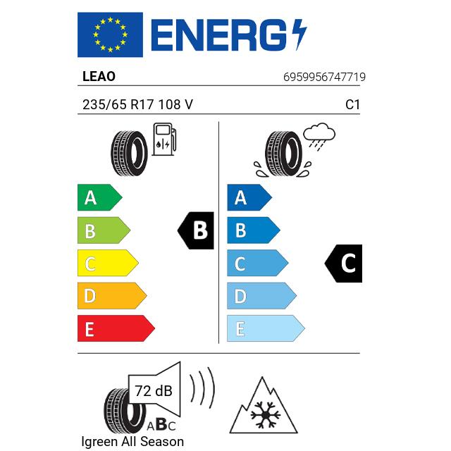 Eticheta Energetica Anvelope  235 65 R17 Leao Igreen  