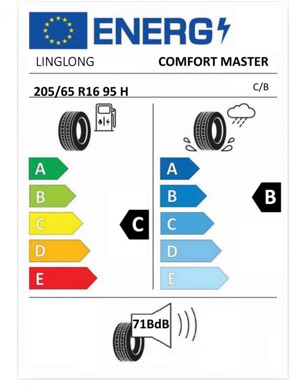 Eticheta Energetica Anvelope  205 65 R16 Linglong Comfort Master 