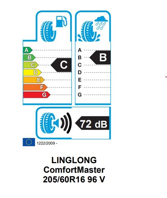 Eticheta Energetica Anvelope  205 60 R16 Linglong Comfort Master 