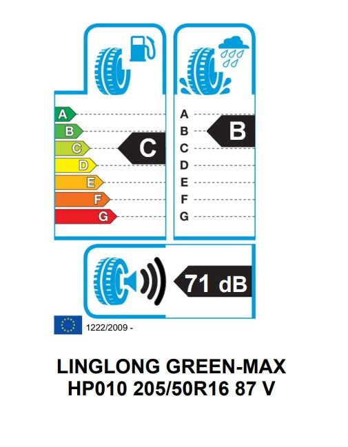 Eticheta Energetica Anvelope  205 50 R16 Linglong Green-max Hp010 