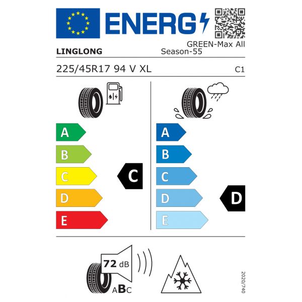 Eticheta Energetica Anvelope  225 45 R17 Linglong Grenmax  