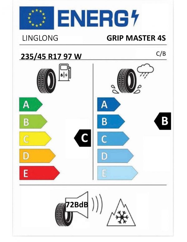 Eticheta Energetica Anvelope  235 45 R17 Linglong Grip Master 4s 