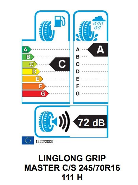 Eticheta Energetica Anvelope  245 70 R16 Linglong Grip Master C/s 