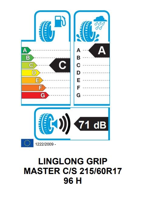 Eticheta Energetica Anvelope  215 60 R17 Linglong Grip Master C/s 