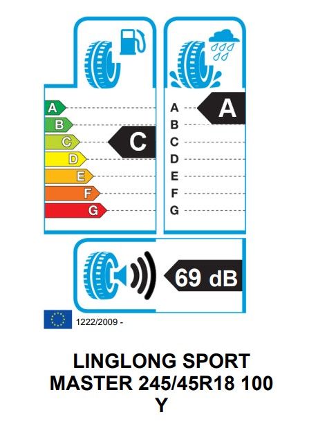 Eticheta Energetica Anvelope  245 45 R18 Linglong Sport Master 