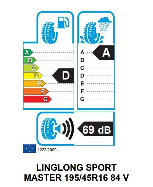 Eticheta Energetica Anvelope  195 45 R16 Linglong Sport Master 