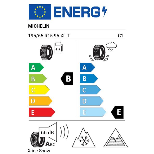 Eticheta Energetica Anvelope  195 65 R15 Michelin X-ice Snow 