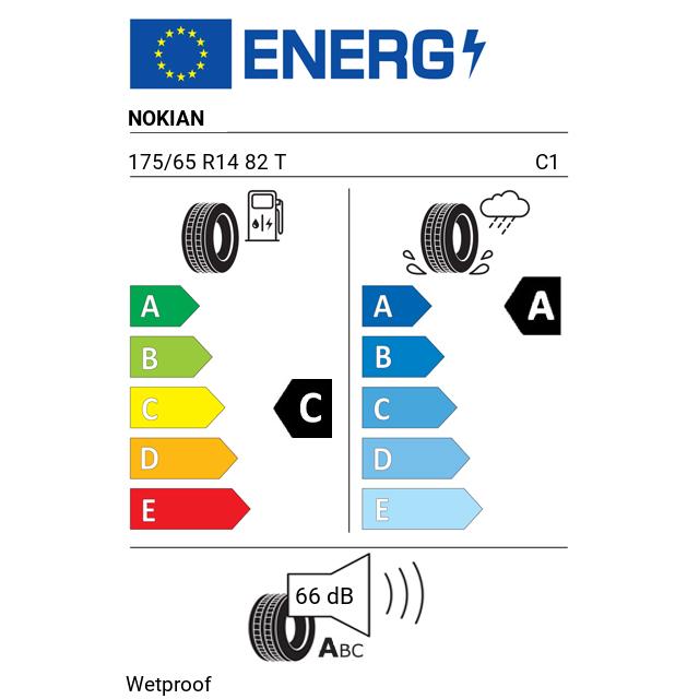 Eticheta Energetica Anvelope  175 65 R14 Nokian Wetproof 