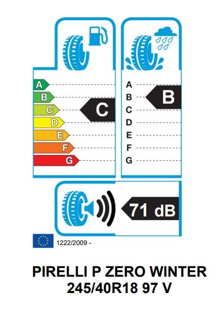 Eticheta Energetica Anvelope  245 40 R18 Pirelli P Zero Winter 