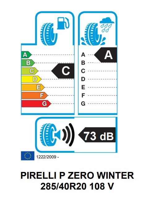 Eticheta Energetica Anvelope  285 40 R20 Pirelli P Zero Winter 