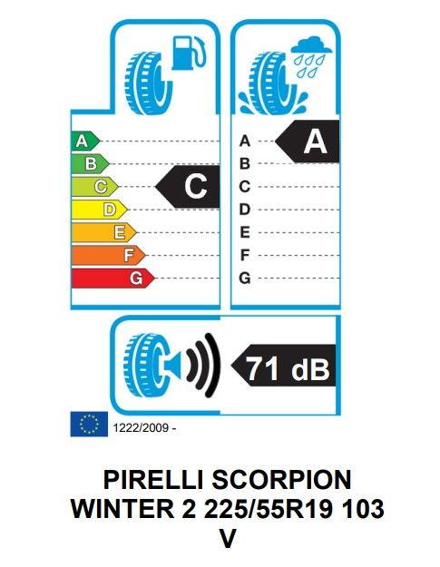 Eticheta Energetica Anvelope  225 55 R19 Pirelli Scorpion Winter 2 