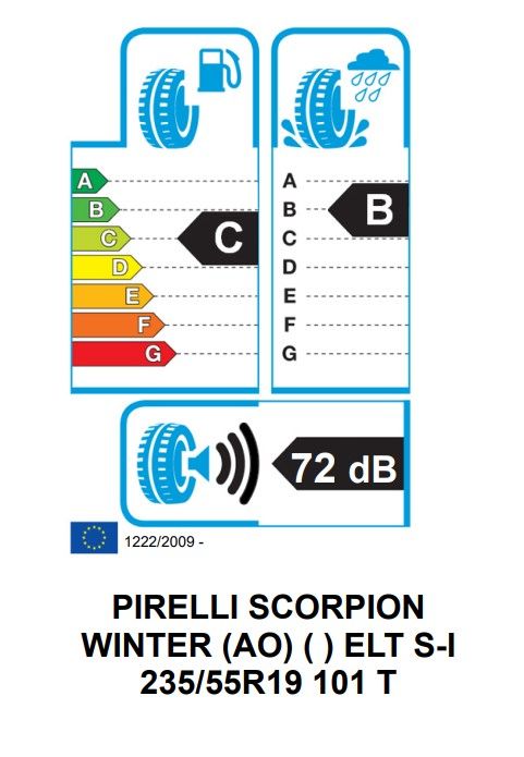 Eticheta Energetica Anvelope  235 55 R19 Pirelli Scorpion Winter 