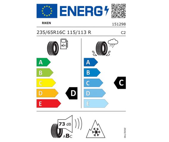 Eticheta Energetica Anvelope  235 65 R16C Riken Cargo 