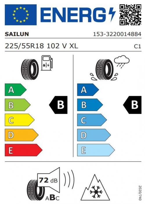 Eticheta Energetica Anvelope  225 55 R18 Sailun Atrezzo 4seasons Pro 