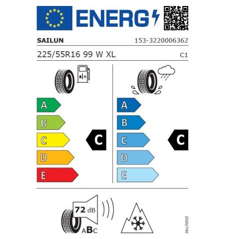 Eticheta Energetica Anvelope  225 55 R16 Sailun Atrezzo 4seasons 