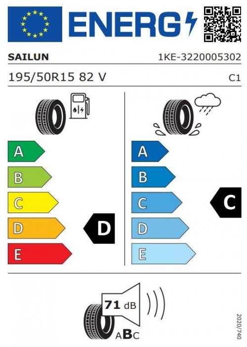 Eticheta Energetica Anvelope  195 50 R15 Sailun Atrezzo R01 Sport 