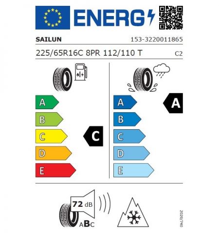Eticheta Energetica Anvelope  225 65 R16C Sailun Commercio 4seasons 