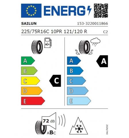 Eticheta Energetica Anvelope  225 75 R16C Sailun Commercio 4seasons 