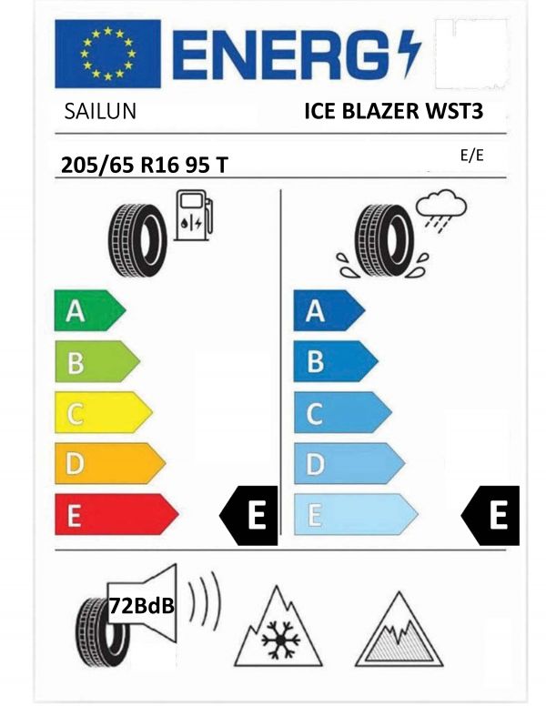 Eticheta Energetica Anvelope  205 65 R16 Sailun Ice Blazer Wst3 