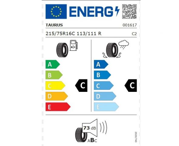 Eticheta Energetica Anvelope  215 75 R16C Taurus 101 