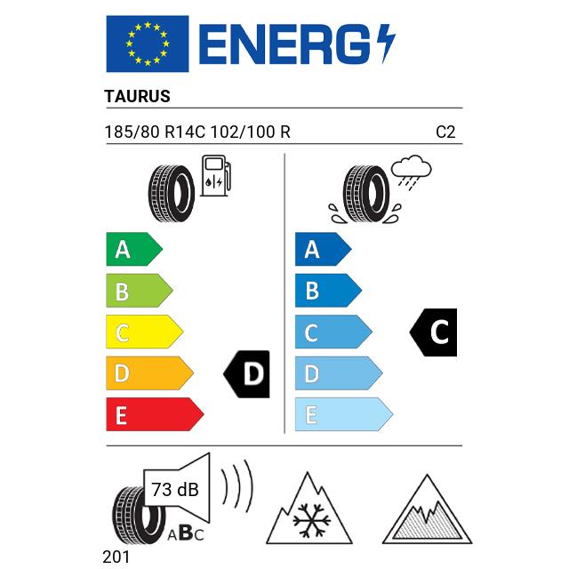 Eticheta Energetica Anvelope  185 80 R14C Taurus 201 