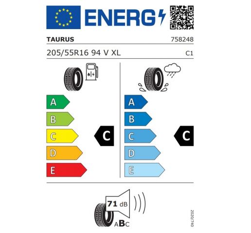 Eticheta Energetica Anvelope  205 55 R16 Taurus High Performance 