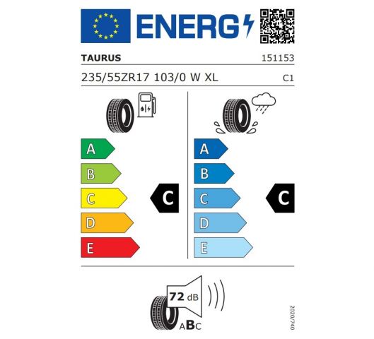 Eticheta Energetica Anvelope  235 55 R17 Taurus Ultra High Performance 