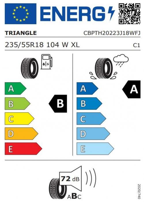Eticheta Energetica Anvelope  235 55 R18 Triangle Effex Sport Th202 