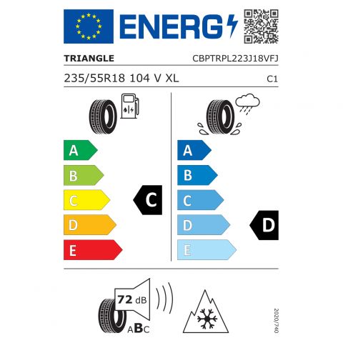 Eticheta Energetica Anvelope  235 55 R18 Triangle Pl02 