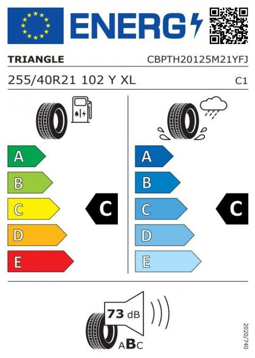 Eticheta Energetica Anvelope  255 40 R21 Triangle Th201-sportex 