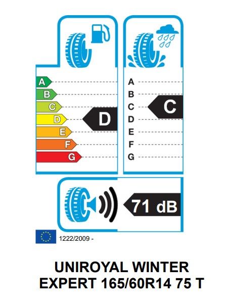Eticheta Energetica Anvelope  165 60 R14 Uniroyal Winter Expert 