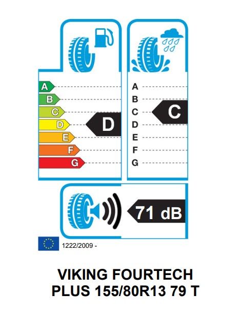 Eticheta Energetica Anvelope  155 80 R13 Viking Fourtech Plus 