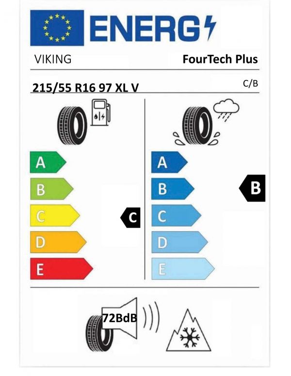 Eticheta Energetica Anvelope  215 55 R16 Viking Fourtech Plus 